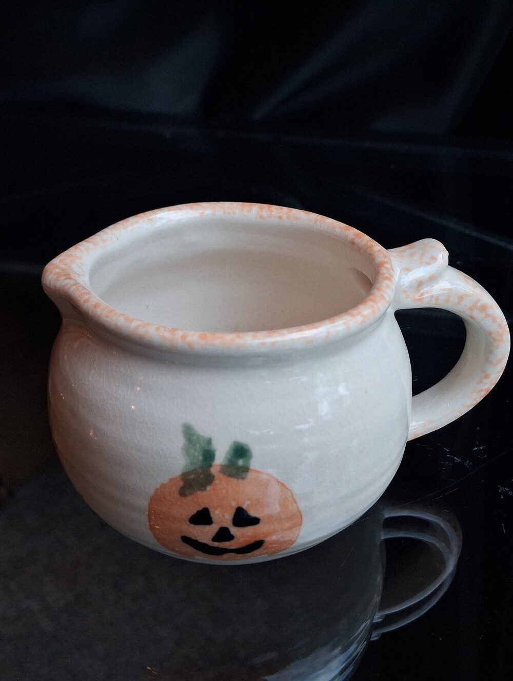 New Vintage Mini Pumpkin Creamer Fall Decor Ceramic - Picture 2 of 5